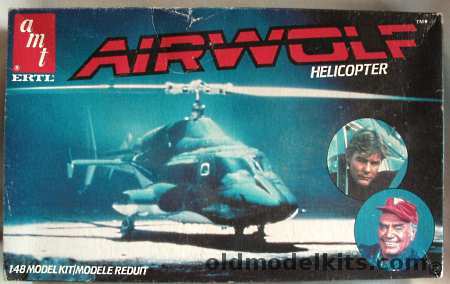 AMT 1/48 Airwolf Helicopter (Bell 222B), 6680 plastic model kit